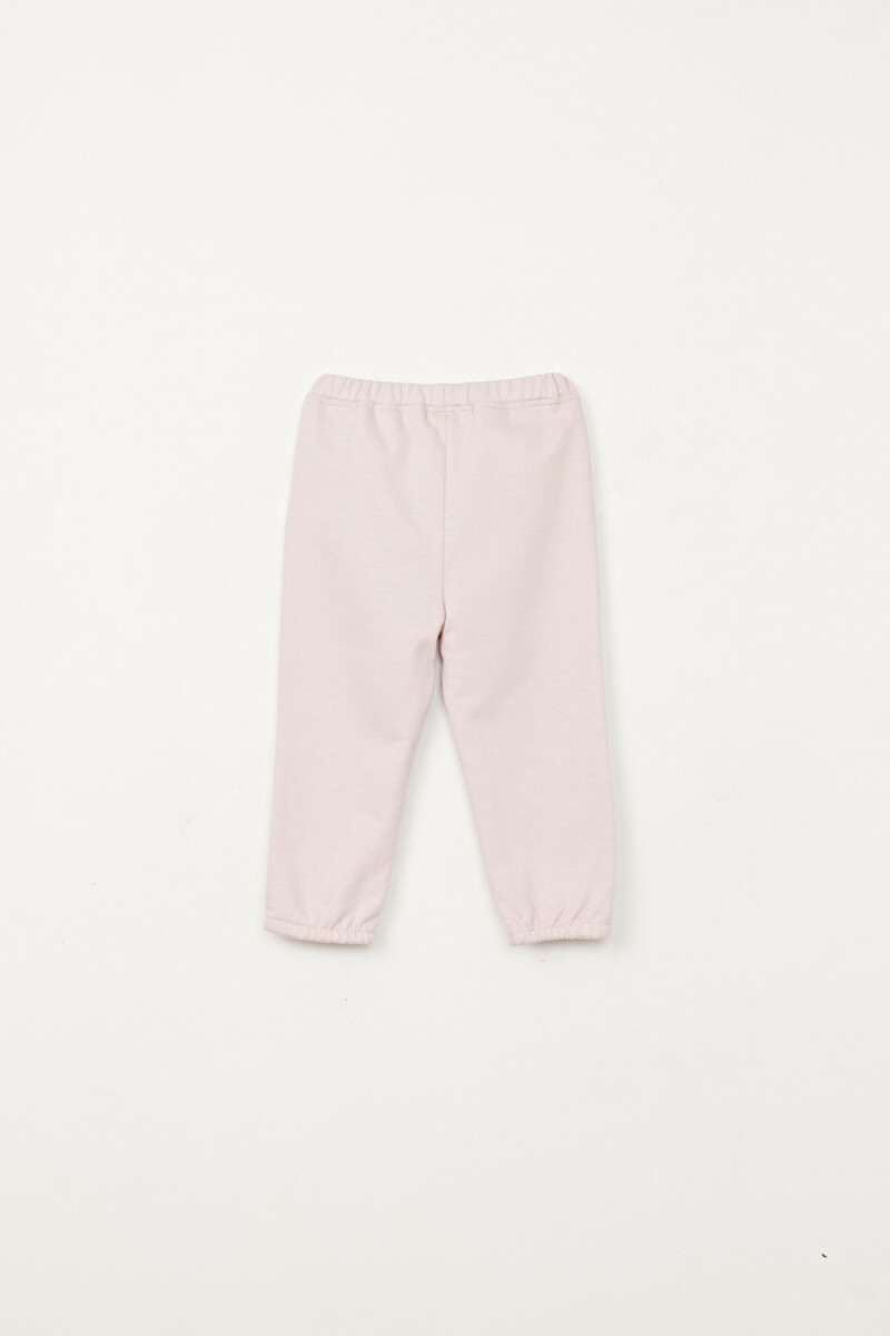 Pantalón deportivo jogger estampado Rosa Pastel