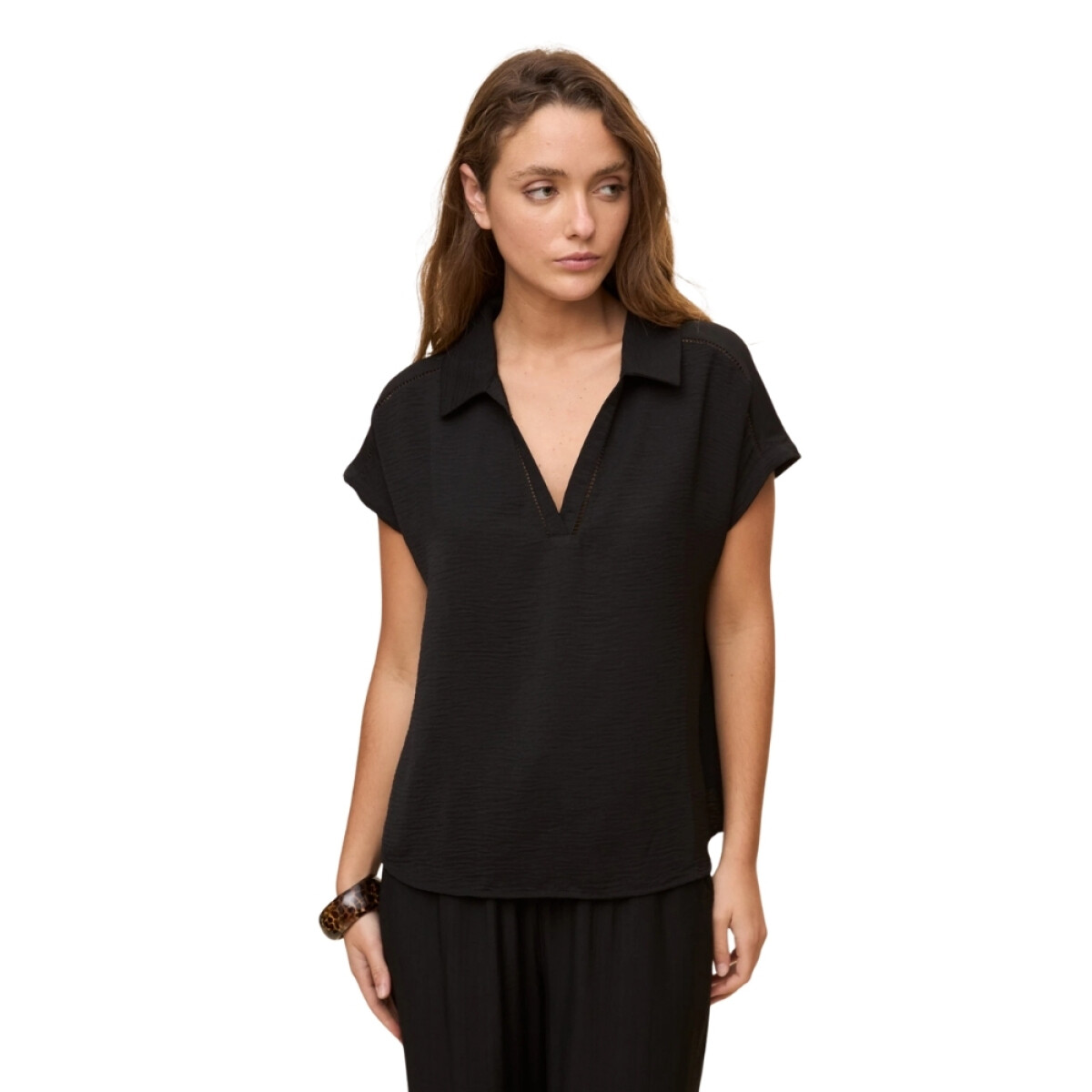 BLUSA DONNE S-3XL - NEGRO 