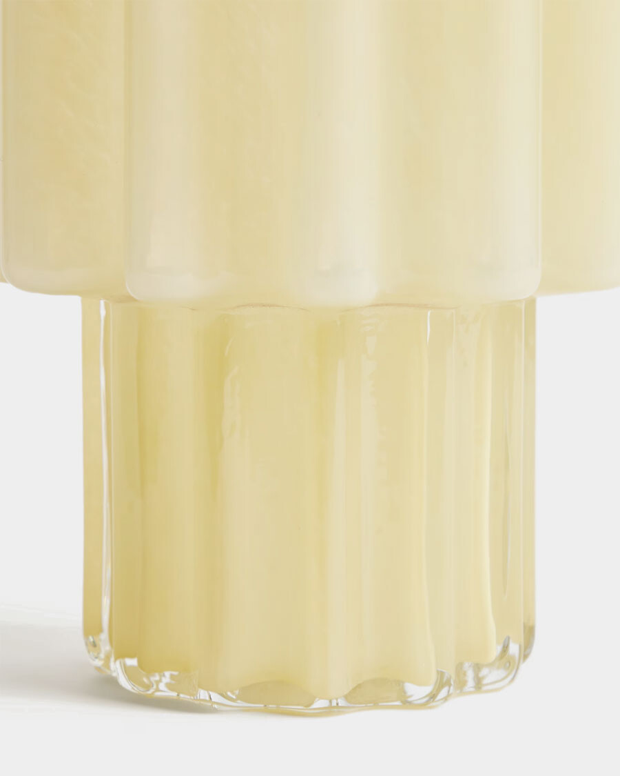 Jarrón Cristila de vidrio amarillo 25 cm Jarrón Cristila de vidrio amarillo 25 cm