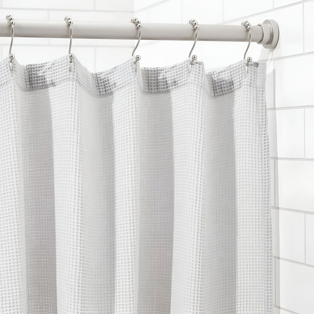 Barrote Extensible Para Cortina Metal 91-137Cm Con Punteros - Color Gris 