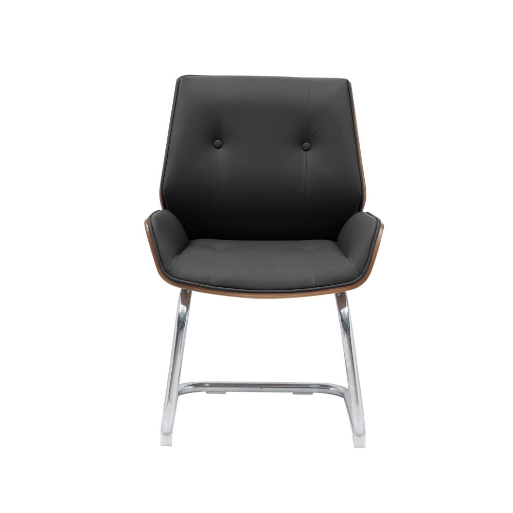 ASIENTO DE VISITA MADERA-Y-PU NEGRO ECLIPSE