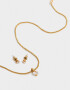 Bijouterie Set Bañada en Oro Set De Bijouterie Con Cubic Zirconia - Dorado