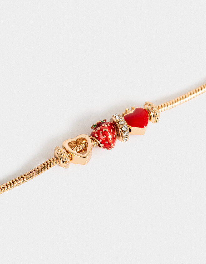 Pulseras Flexibles Con corazón Pulsera Flexible Multidijes - Dorado