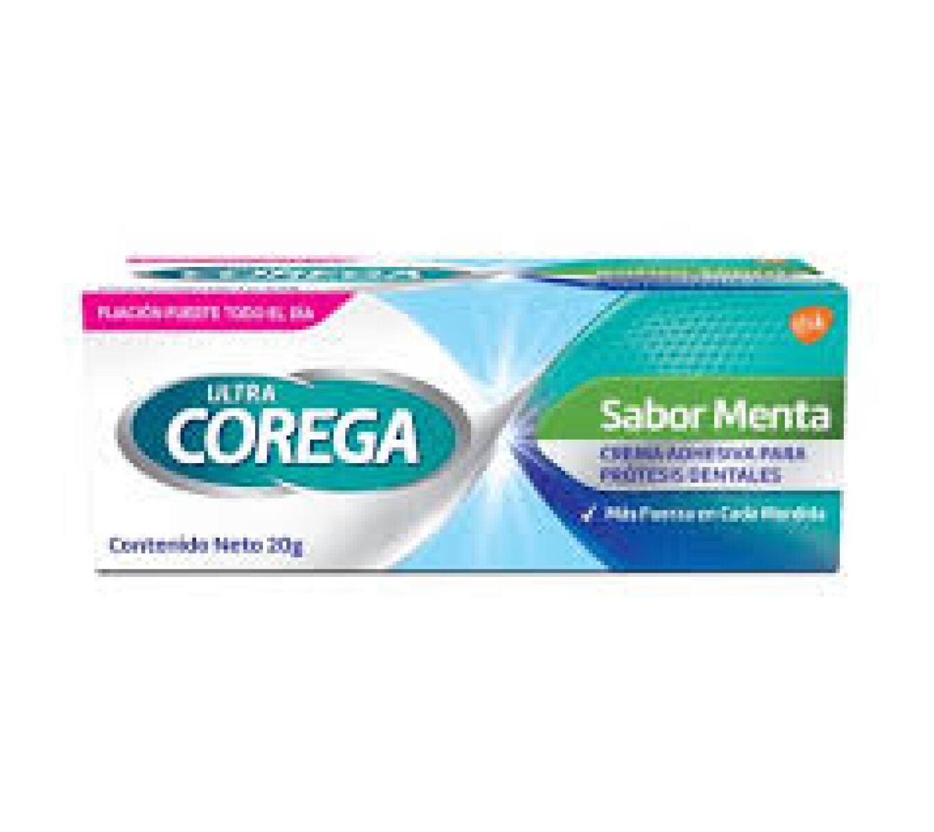 Corega Ultra Crema Adhesiva para Prótesis Dentales Sabor Menta 20 g – Sujeción Segura y Sabor Refrescante 