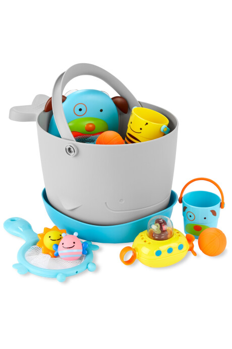 Set de cubo y juguetes de baño Sin color