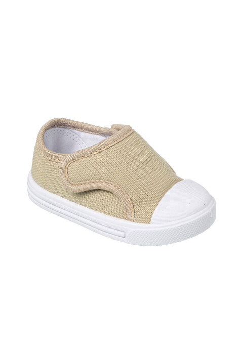 Tenis Con Un Velcro Beige