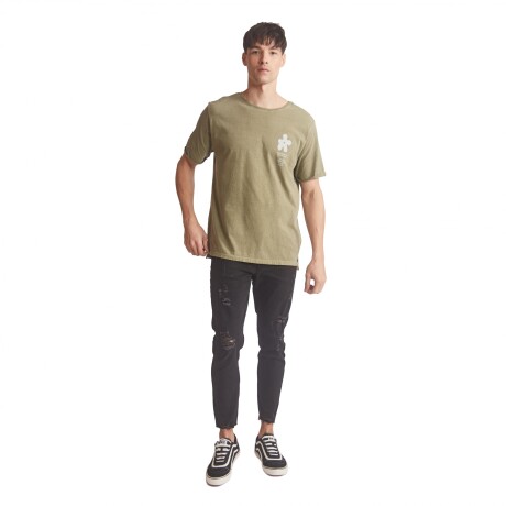 Remera de Hombre KristoBelga IGUAPE Verde Oliva