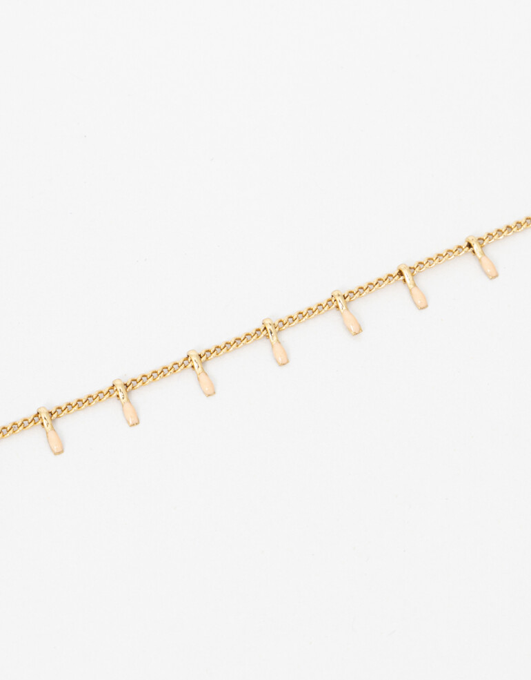 Pulseras Flexibles Color Pulsera Flexible Piezas Esmaltadas - Dorado