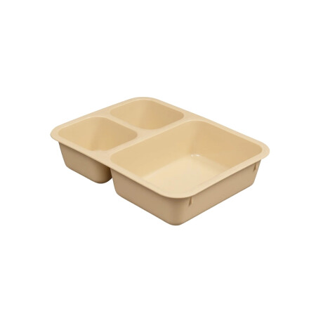 Bandeja de 3 Compartimientos de Policarbonato Beige 16 x 22.1 x 4.8 cm Bandeja de 3 Compartimientos de Policarbonato Beige 16 x 22.1 x 4.8 cm