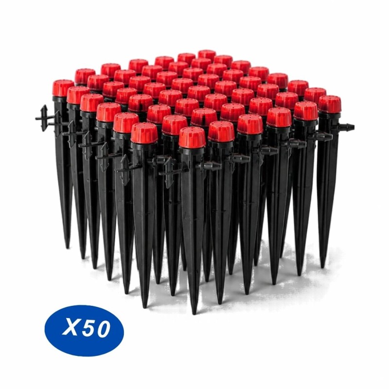 Gotero regulable con estaca 0 a 70 lts/h PACK X50 Gotero regulable con estaca 0 a 70 lts/h PACK X50