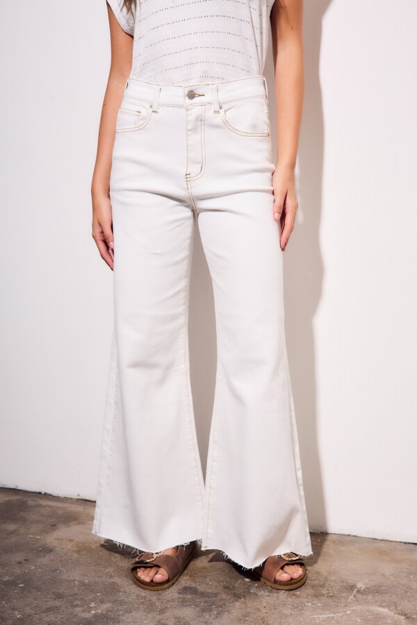 Jean Flared Wide Leg Nacar