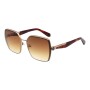 Lentes de sol De Acero Inoxidable Cuadrado Premium Marrón/Marrón