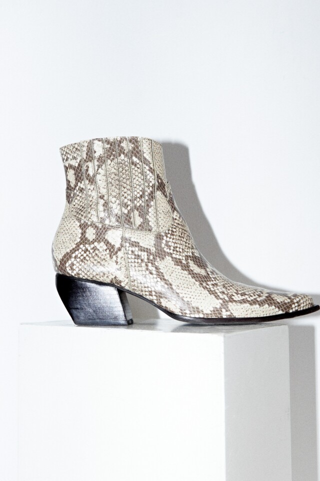 Bota de cuero Texi animal print beige
