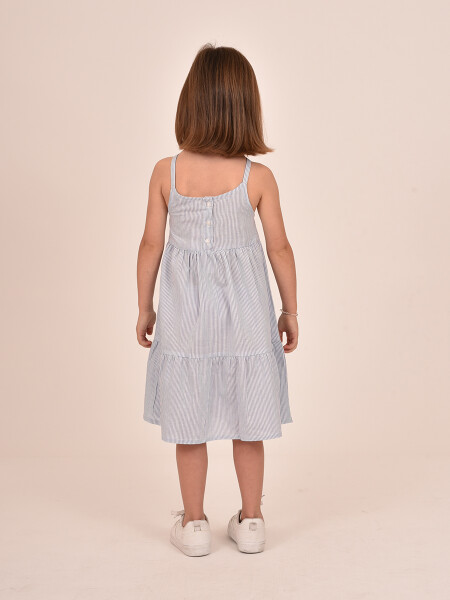 VESTIDO RAYAS AMAPOLA CELESTE