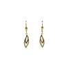 Caravanas pendiente vintage con Zirconia - Oro bajo- Zironias- CA8413 sinpiedra