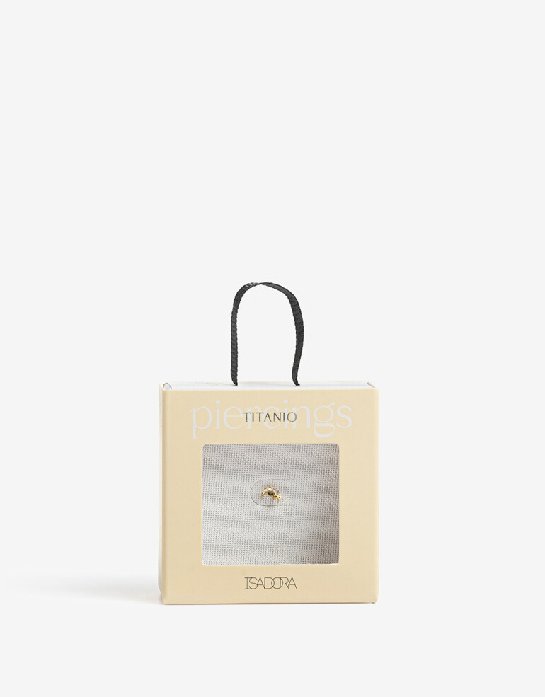 Bijouterie Vs Strass Piercing De Titanio - Dorado