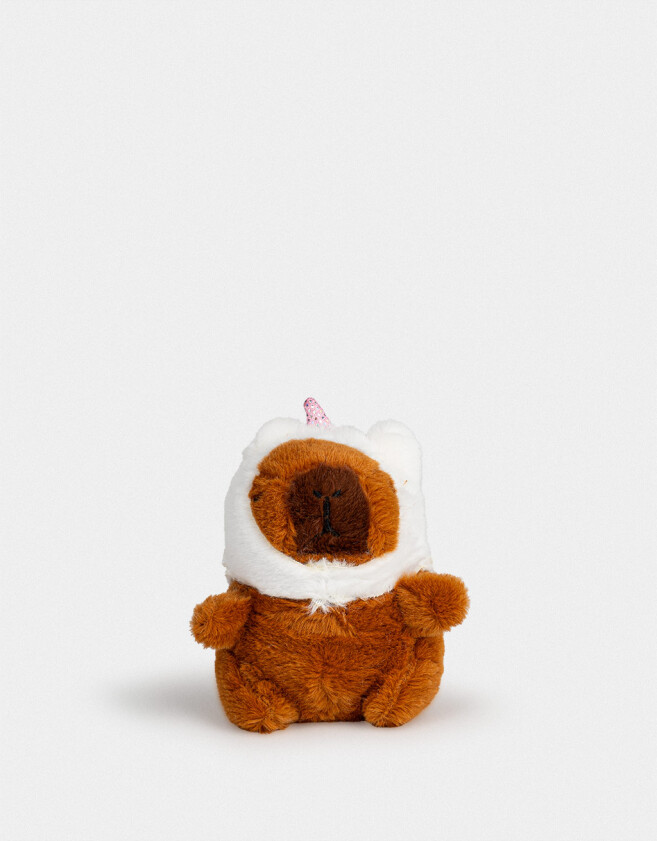 Llavero Peluche Llavero Y Charm De Capibara Disfrazado - Marron Medio