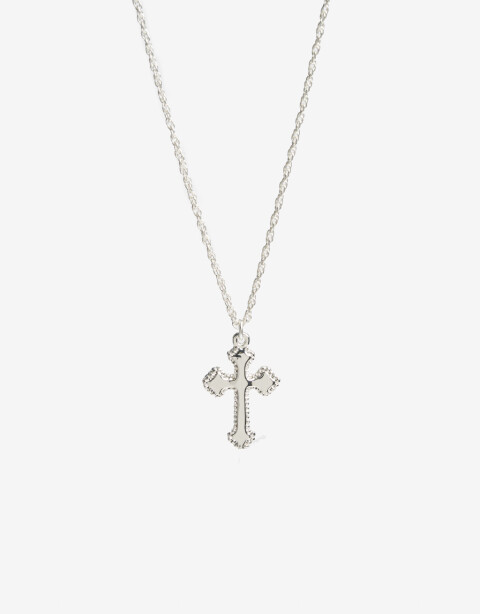 Cadena Corta con Dije Con Dijes Collar Con Dije Cruz - Plateado