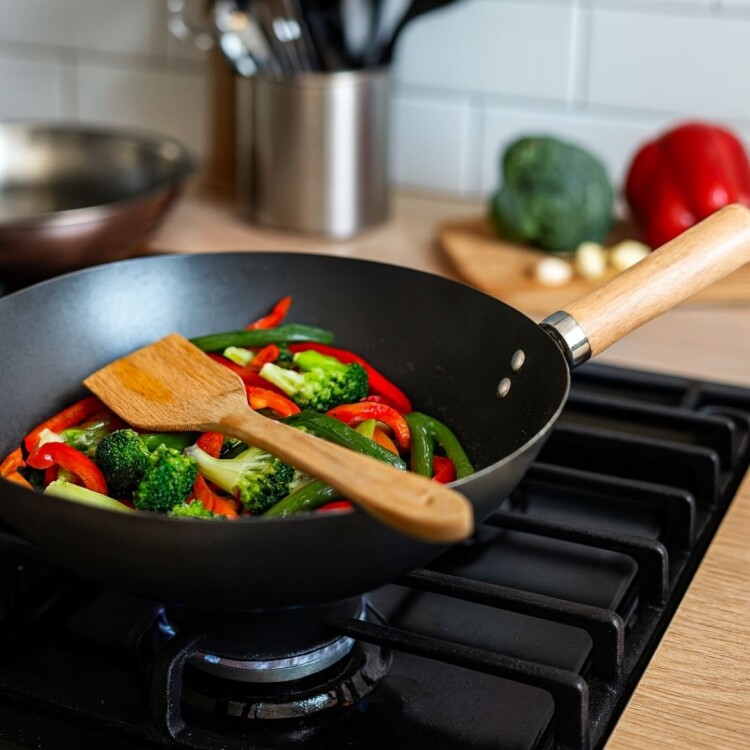 Sarten Wok Acero al Carbono Cuori Carbone 28cm Sarten Wok Acero al Carbono Cuori Carbone 28cm