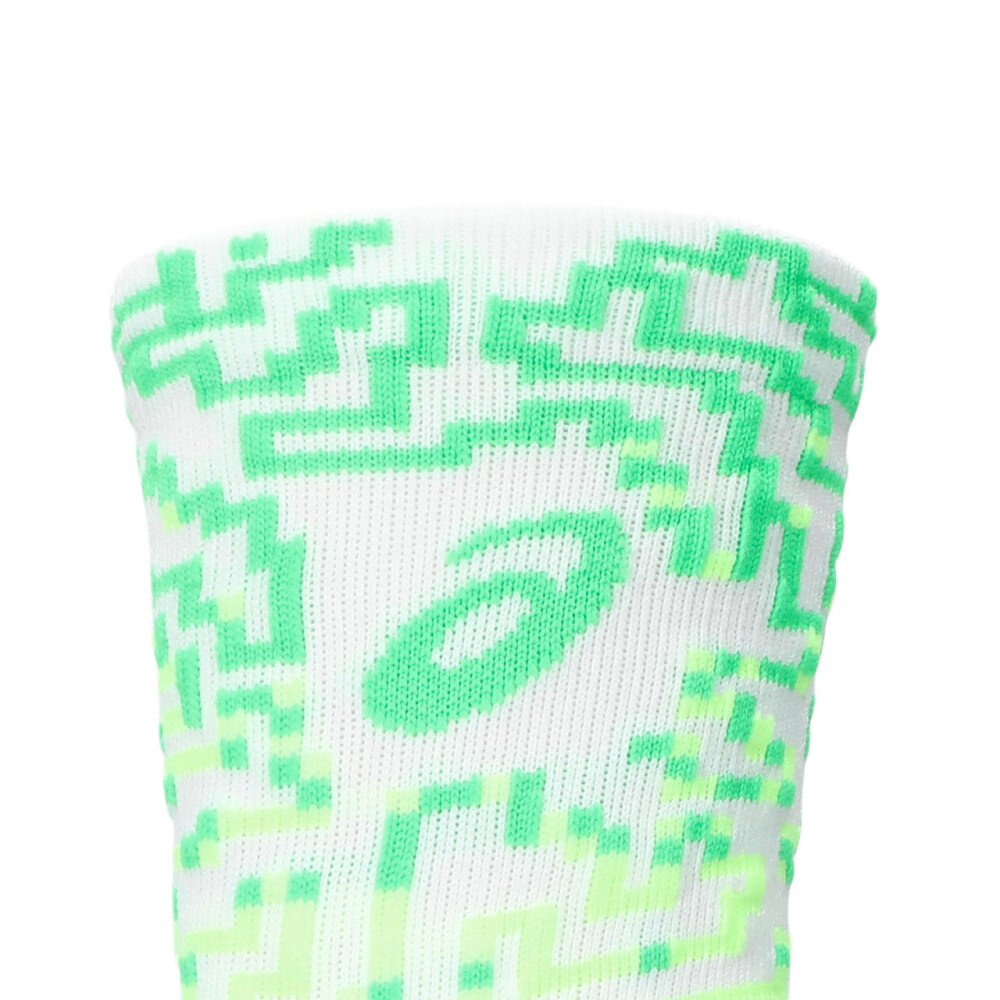 Performance Run Sock Crew Brilliant White/illum. Green/vital Green