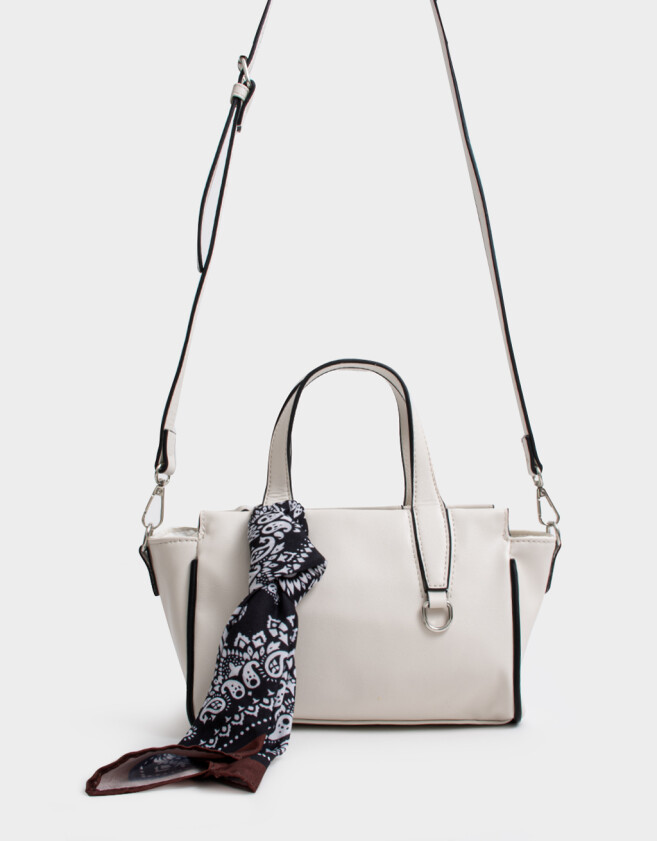 City Cartera City B&w - Blanco Crudo