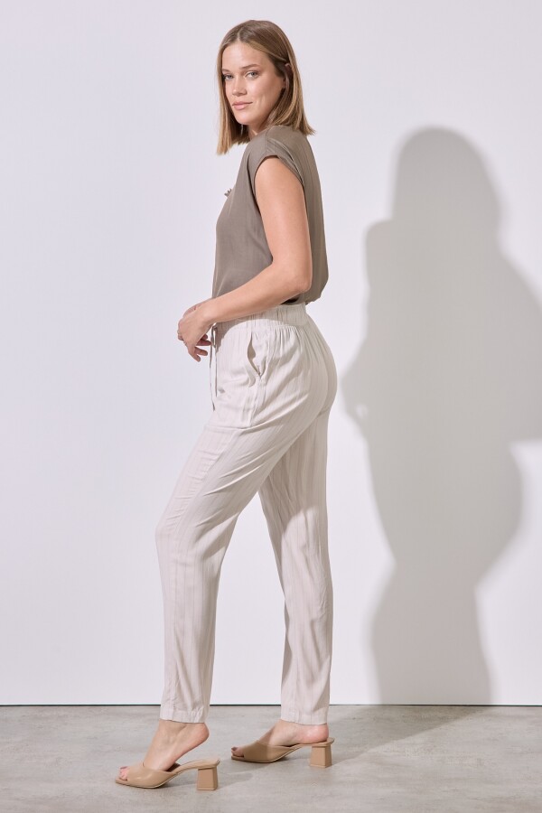 Pantalon Print BEIGE