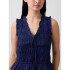 V-SL SMOCKED TIE TOP MILITARY BLUE