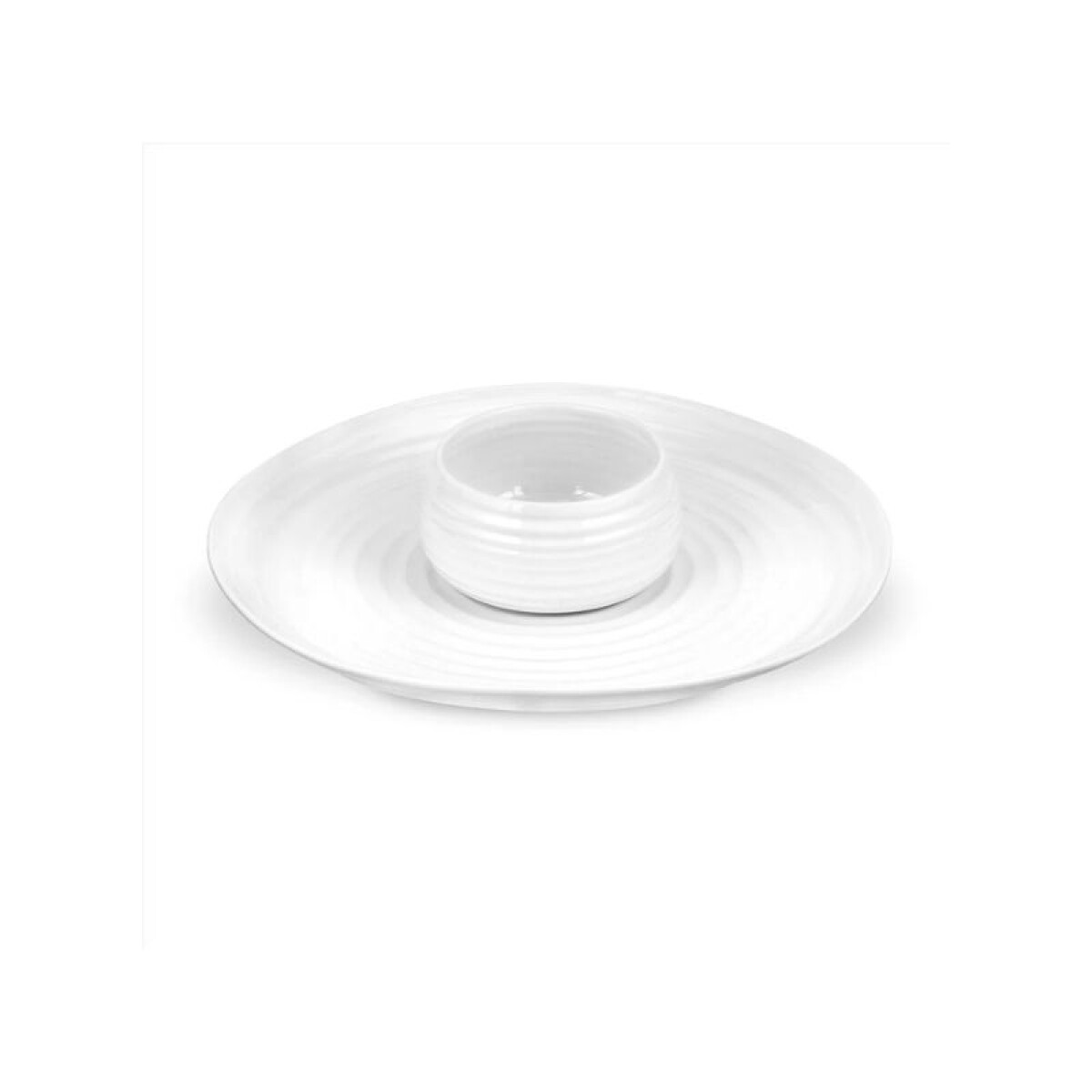 PORTMEIRION S CONRAN SET CHIP & DIP 28 CM 2PZ BLANCO 