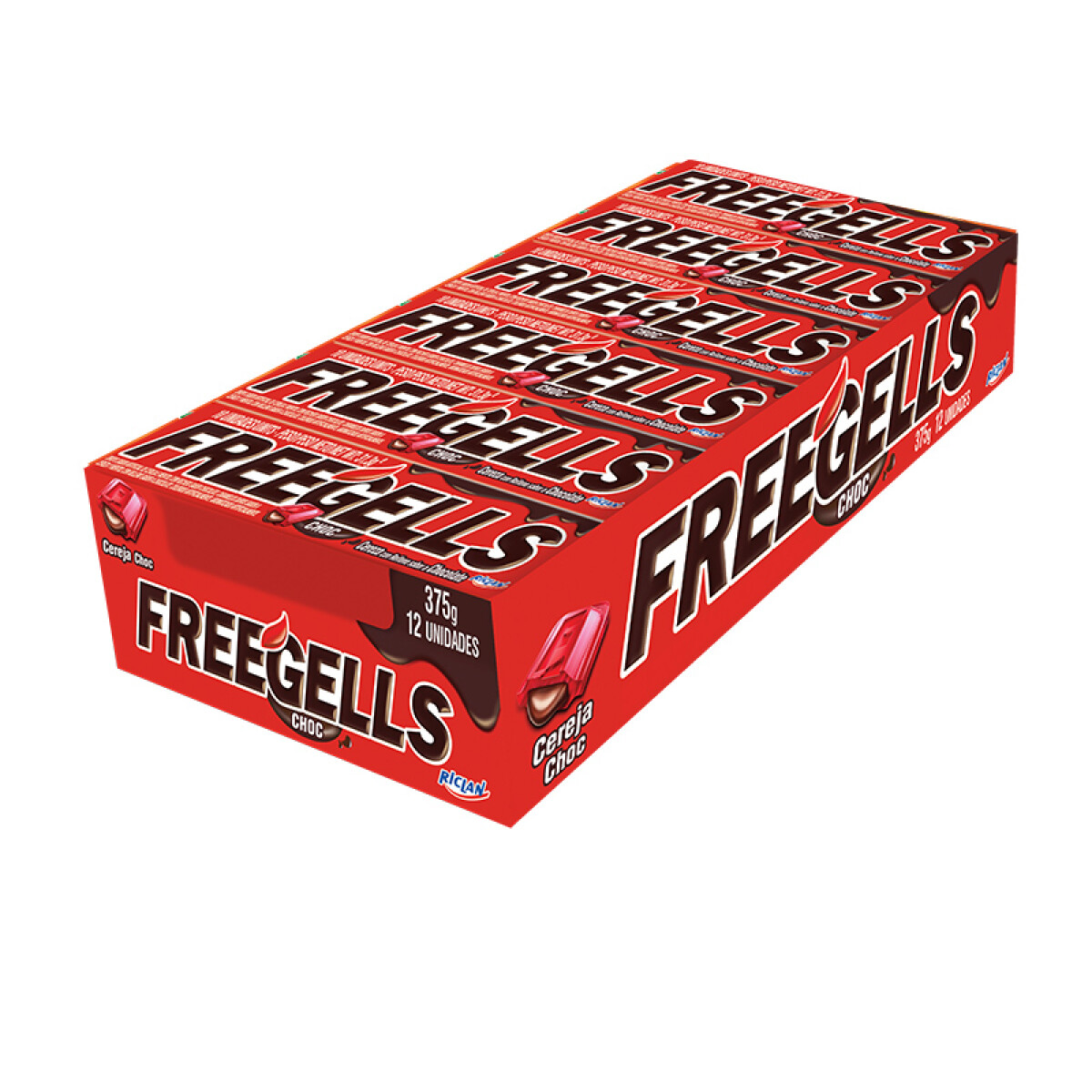 Pastillas FREEGELLS x12 Unidades - Cereza con Chocolate 