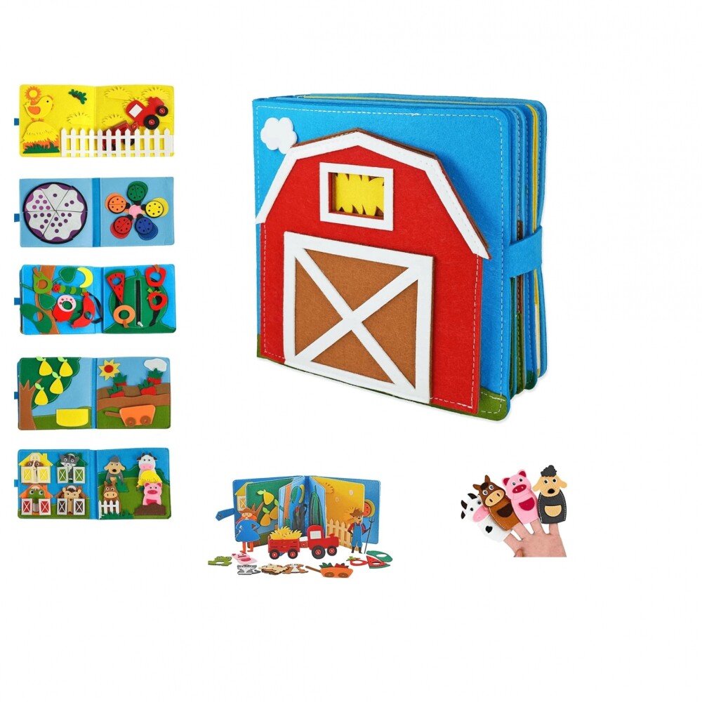 Juego Libro Sensorial De Texturas Granja Fieltro Montessori Juego Libro Sensorial De Texturas Granja Fieltro Montessori