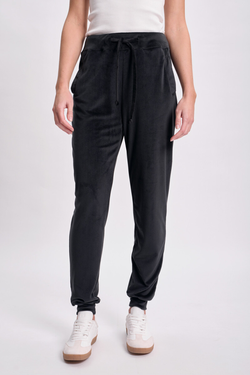 Pantalón jogger plush Negro