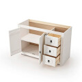 BAJO MESADA DE COCINA 2 PUERTAS Y 3 CAJONES/ COLOR BRANCO Bajo Mesada De Cocina 2 Puertas Y 3 Cajones/ Color Branco