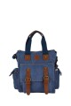 Bolso con múltiples bolsillos interiores azul