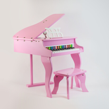 Piano De Cola Infantil Con Banco En Madera Rosado Piano De Cola Infantil Con Banco En Madera Rosado