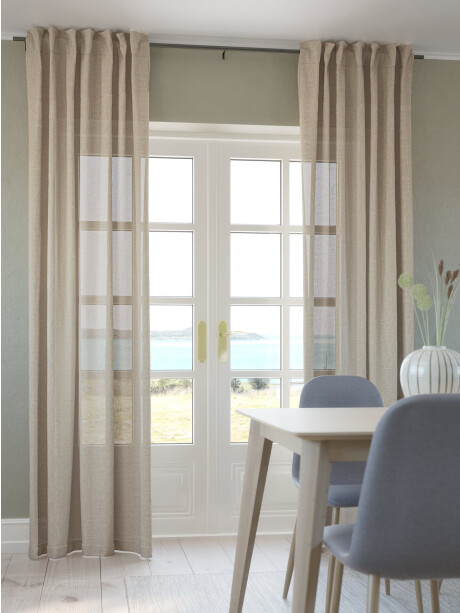 Cortina AGA 1x140x300 aspecto lino caqui Cortina AGA 1x140x300 aspecto lino caqui