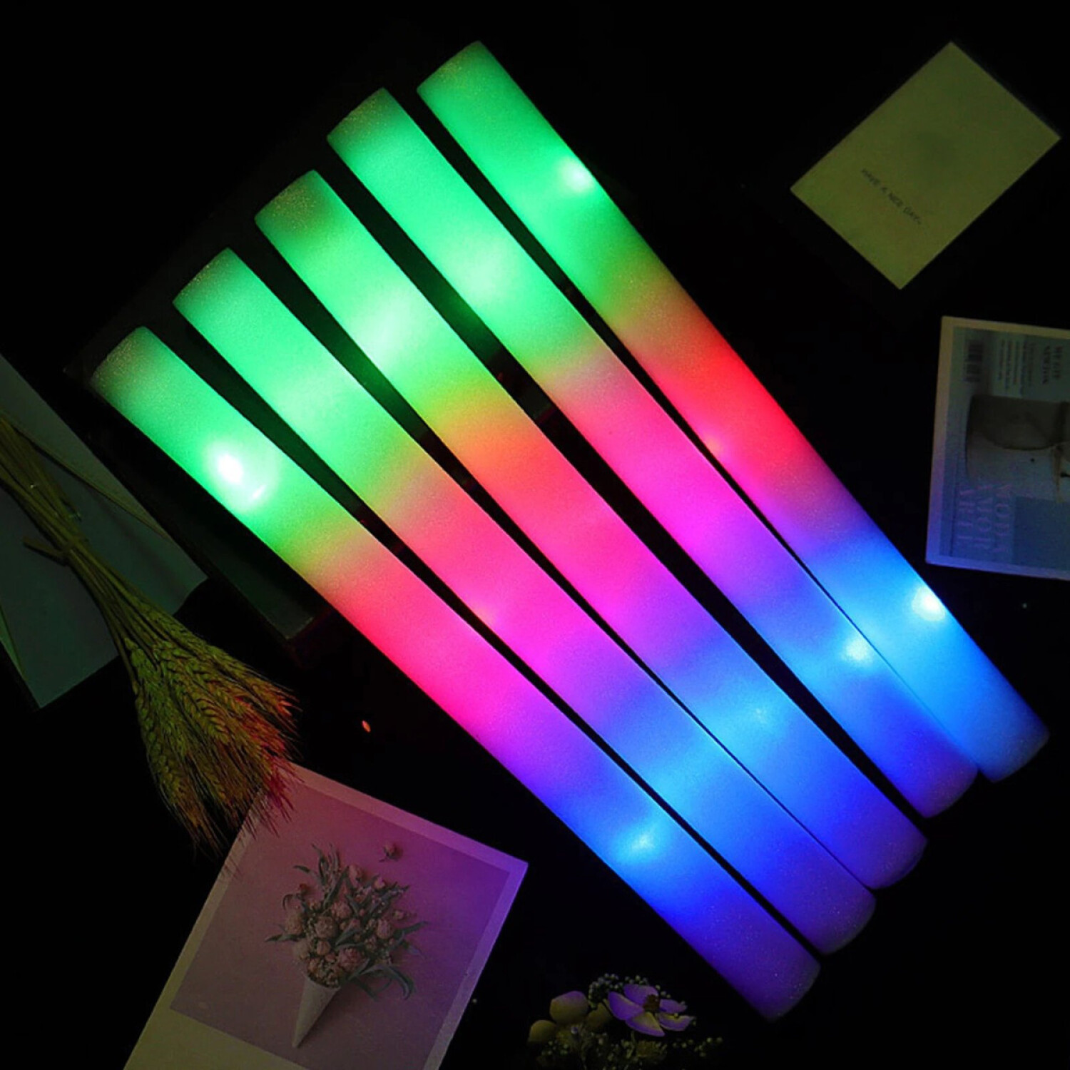 Barras Luminosas Tubos De Espuma Con Leds Multicolor X10 — Atrix