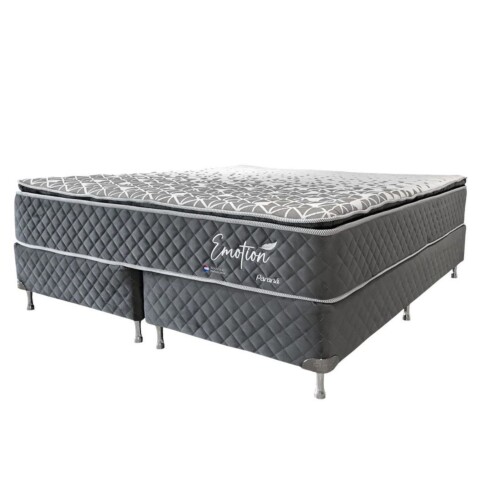 Sommier Parana Emotion 200X200 Gris (Doble Base + Colchón + Cabecera) Sommier Parana Emotion 200X200 Gris (Doble Base + Colchón + Cabecera)