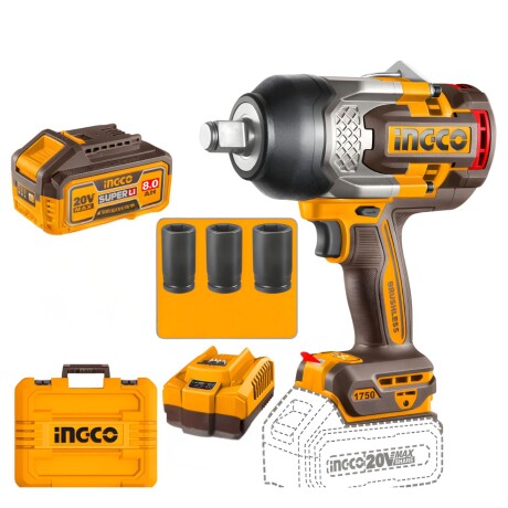 Llave De Impacto Ingco A Bateria 3/4" 1750nm 20v Llave De Impacto Ingco A Bateria 3/4" 1750nm 20v
