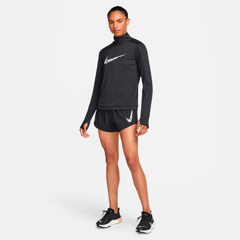 Short Nike One Swoosh Hbr Dri-Fit de Mujer Negro