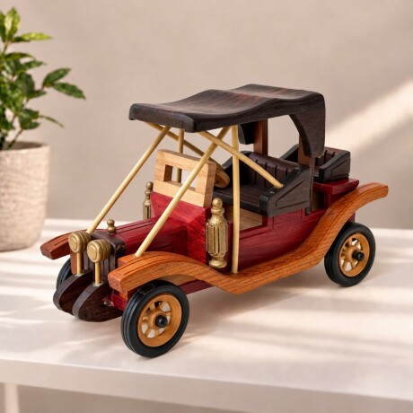 Auto Antiguo Decorativo de Madera con Capota Auto Antiguo Decorativo de Madera con Capota