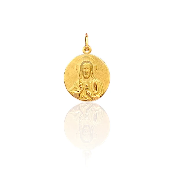 Dije Sagrado Corazón-Oro bajo-Sin piedra-CP8627 sinpiedra
