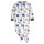 Enterito pijama polar con pie talles Todlder Blue Dino