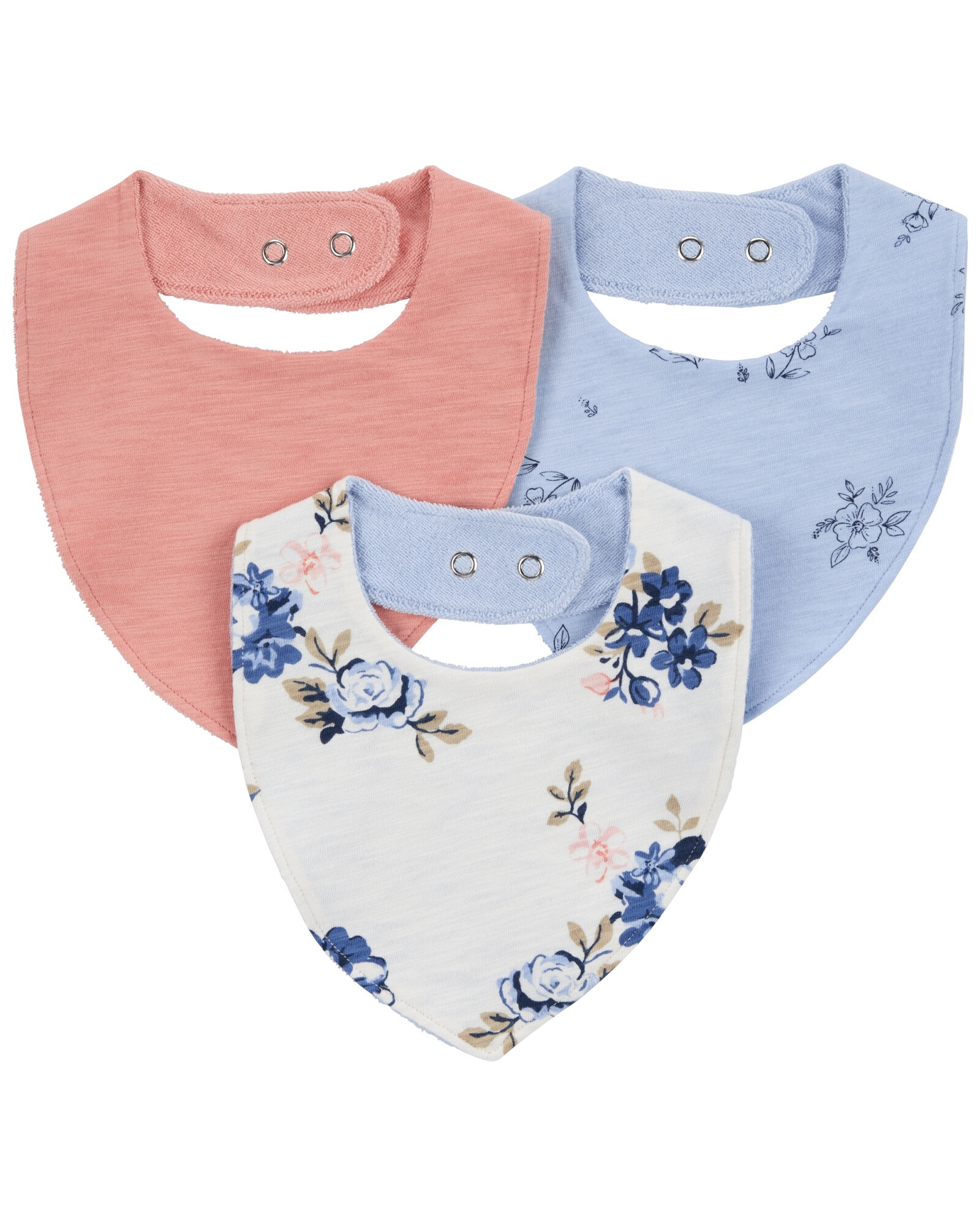 Pack tres baberos de algodón tipo bandana Pack tres baberos de algodón tipo bandana