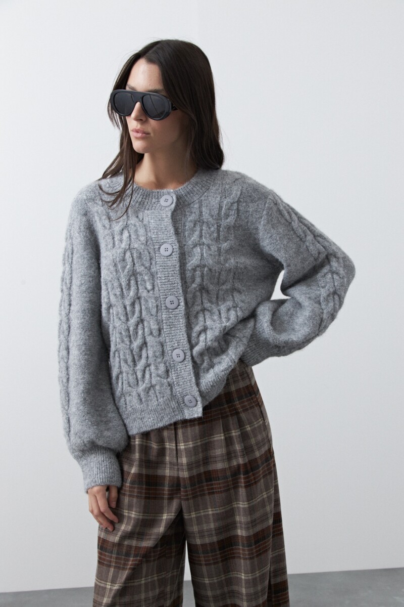 CARDIGAN BOREAL Gris Melange