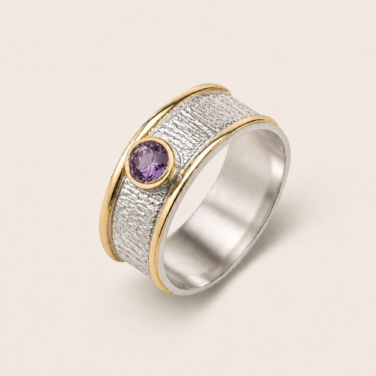 Anillo Positano Violet - Plata y Oro 