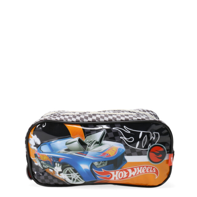 Cartuchera Hot Wheels 2 Cierres Negro - Azul - Blanco