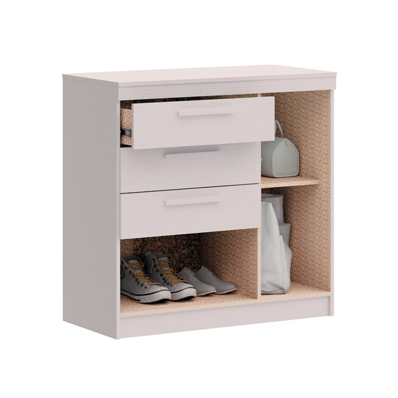 Cómoda Lille 3 Cajones 1 Puerta 1 Zapatero Blanca Cómoda Lille 3 Cajones 1 Puerta 1 Zapatero Blanca