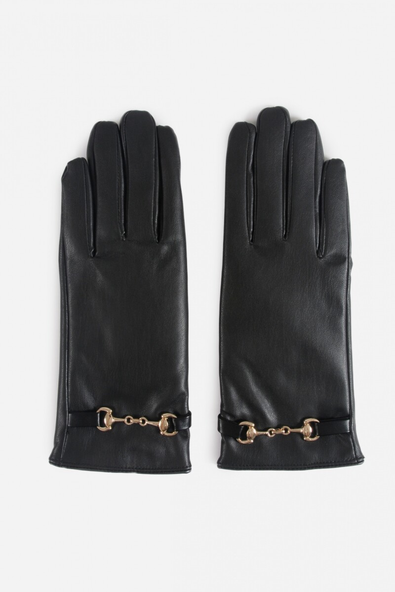 Guantes con hebilla hook negro