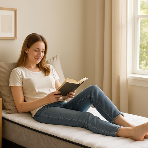 Colchón OGGO Espuma Mega Densidad - Máximo Soporte, Firmeza y Descanso Ortopédico 1y1/2 Plaza - 110 cm