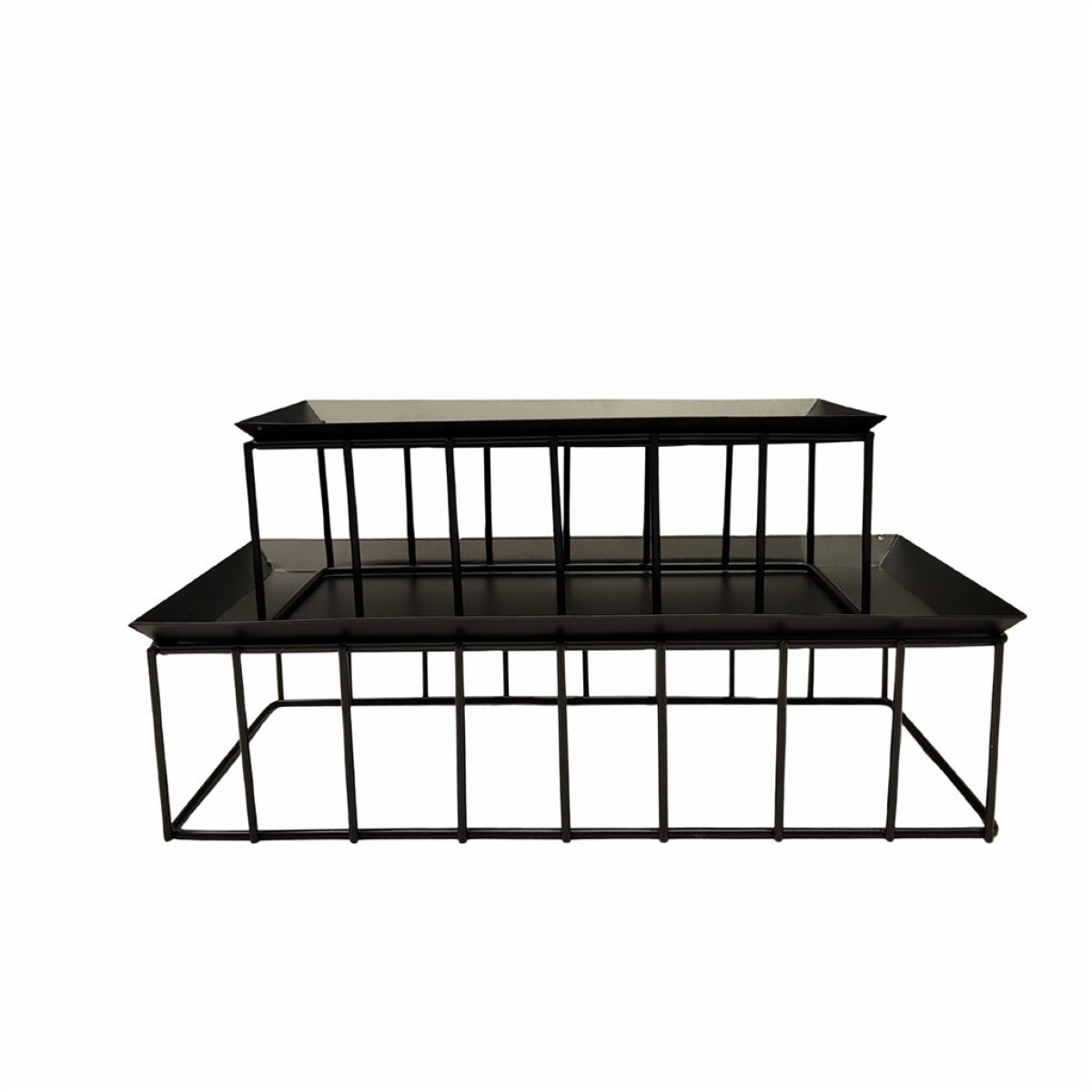 SET X2 SOPORTE METALICO 30x15x9/23x10x9cm NEGRO 